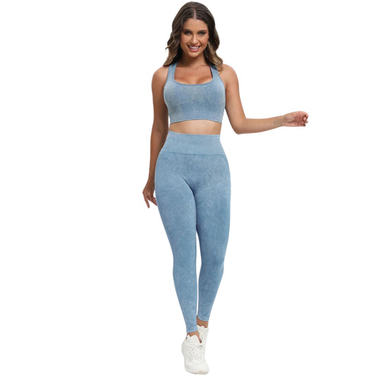 SCOOP NECK WIDE STRAP TOP AND PANTS ACTIVE SET