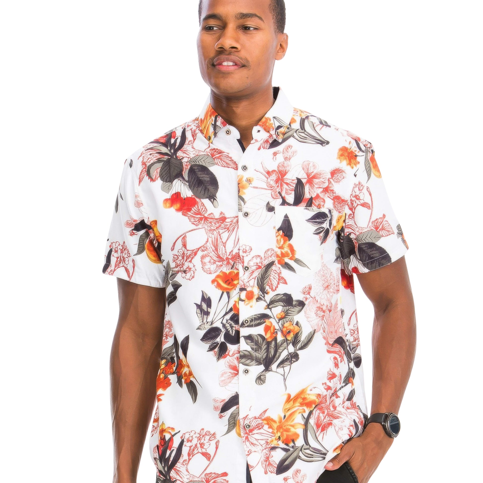HAWAIIAN PRINT BUTTON DOWN SHIRT