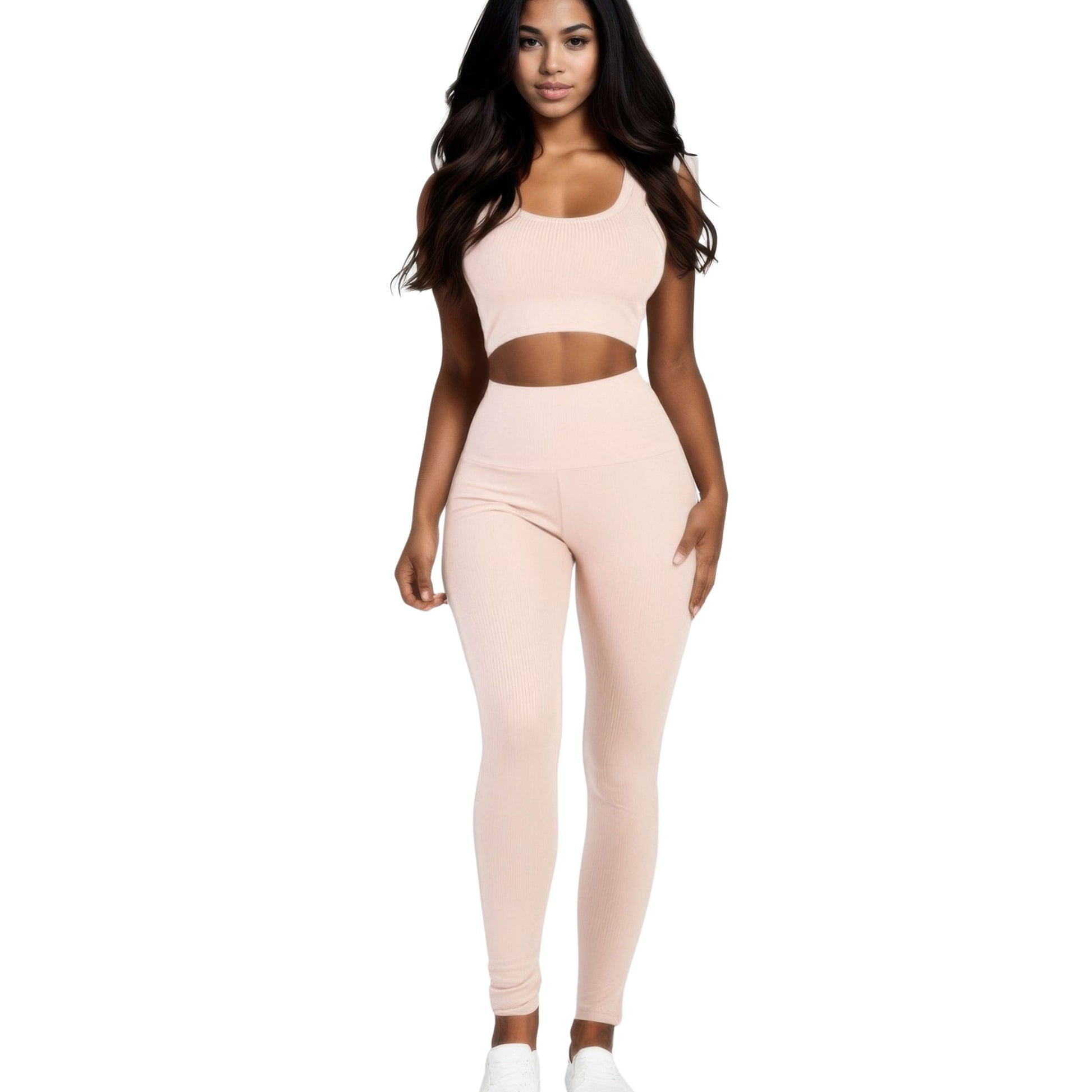 RIBBED CROP TOP & LEGGING SET