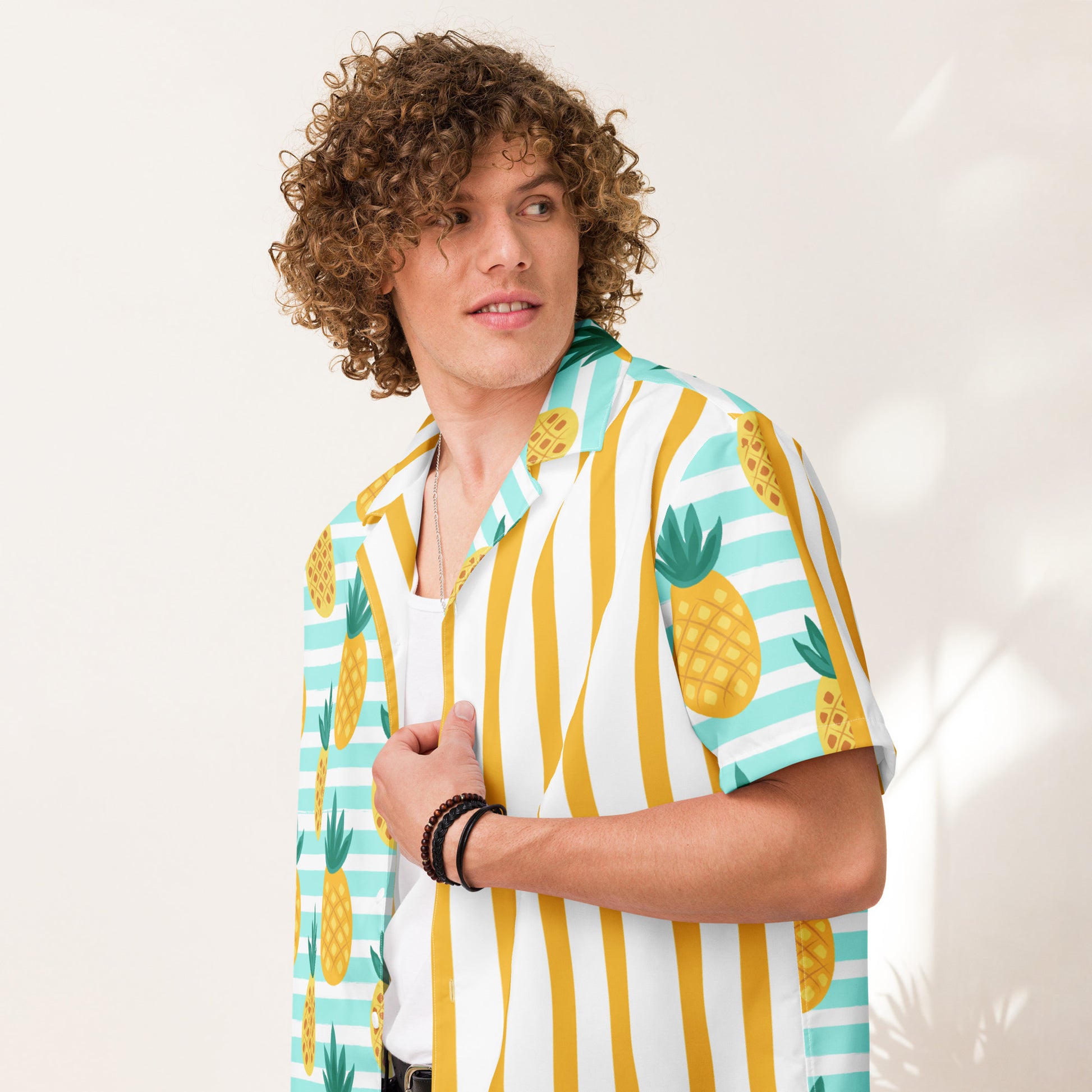 MEN'S CASUAL BEACH BUTTON SHIRT