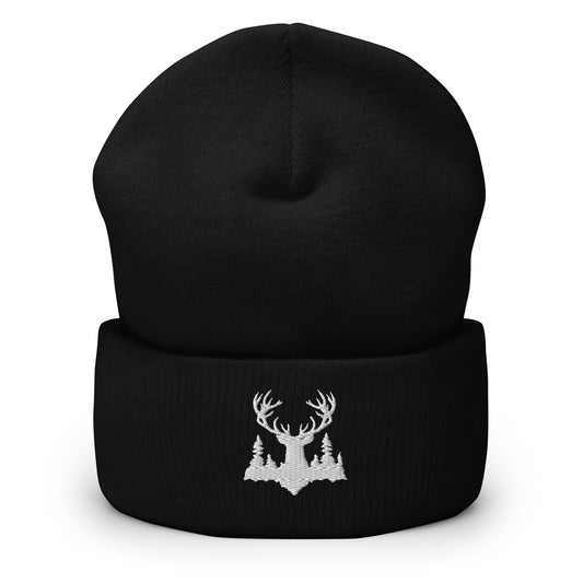 cuffed beanie black front
